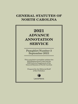 cover image of North Carolina Advance Annotated Service